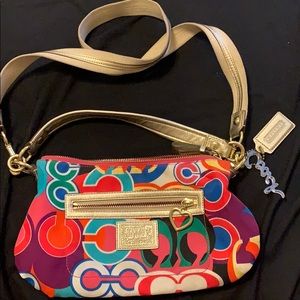 Colorful coach purse
